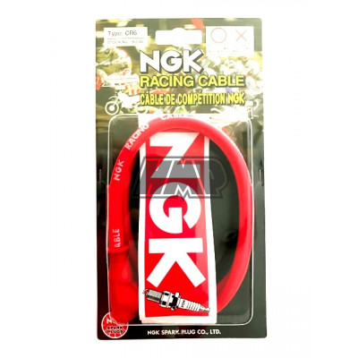 Cachimbo bobine vela silicone vermelho com cabo racing CR6 - NGK